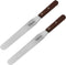 Webake Cake Spatula Straight Icing Spatula Set of 2, 14 Inches Frosting Spreader with Wooden Handle, Professional Stainless Steel Cake Decorating ...