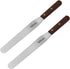 Webake Cake Spatula Straight Icing Spatula Set of 2, 14 Inches Frosting Spreader with Wooden Handle, Professional Stainless Steel Cake Decorating ...