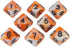 Orange and White Dice - 8 D10 Set - 'Troll Slayer'...