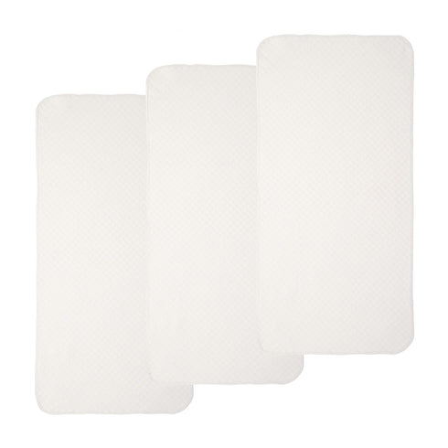 Pleasant Boulevard | Portable Waterproof Baby Changing Pad Liner, Washable Reusable Changing Table Cover Made with Breathable TPU, 27x13in (White,...