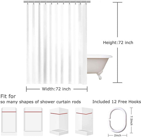 SPXUBZ Black Grey Shower Curtain for Bathroom Modern Ombre Decor Bath Curtains Set with 12 Hooks Minimalist Natural Art Waterproof Shower Curtain ...