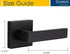 home improvement direct No Lock Dummy Door Lever, Single Sided Door Handle without Lock for Interior Use, Non-Turning Matte Black Suqare Heavy Dut...