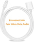 DESOFICON iPhone Charger Extension Cable Compatible for iPhone/iPad, Extender Dock Cable for Male to Female Cable Extension Adapter Pass Video, Da...
