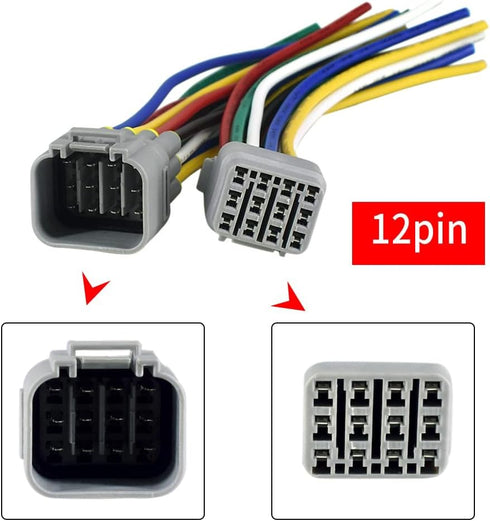 CULMKARI 12Pin 14AWG Waterproof Plug Connector Pigtail Cable Fits for all kinds of lighting system (12 Pin)...