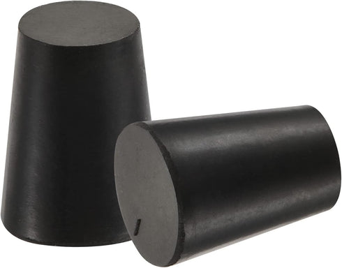 MECCANIXITY Rubber Tapered Plug 14mm to 19mm with Hole Test Tubes Bungs Stopper Black for Lab Home 10 Pieces...