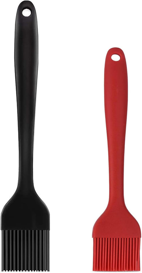 Silicone Basting Pastry Brush Set 2 Pack Heat Resistant Spread Oil Butter Sauce for BBQ Grill Barbeque Kitchen Baking Cooking Pastries, 1 Large & ...