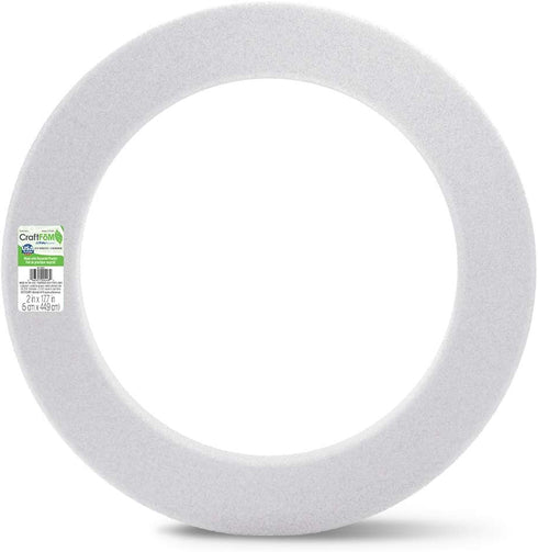 FloraCraft CraftF?M Wreath 2 Inch x 17.7 Inch White...