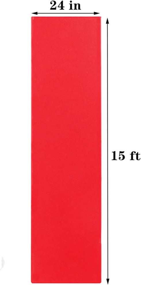 Red Carpet Runner for Party, 2 x 15 ft, Non-Woven Polyester Fabric Aisle Runner for Wedding Ceremony, Hollywood Red Carpet for VIP Awards Night Th...