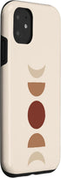 iPhone 11 Phases of Moon Boho Beige Rust Red Burnt Orange Case...