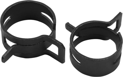 20 Pcs 0.86 Inch ID Spring Band Type Clamps, 22mm Fuel Hose Clamps Fasteners, Black Spring Hose Clip for Fuel Hose Line Water Pipe Air Tube Hose...