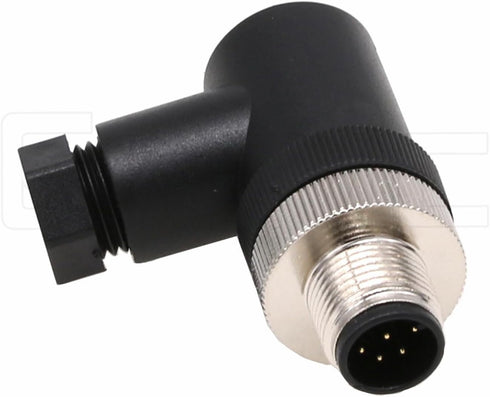 Eonvic M12 8 Pin Male Connector, 12mm A Code IP67 30V 2A AC/DC Industrial Circular Connector, Unshiled Field Assembly Wireable Sensor Right Angle ...