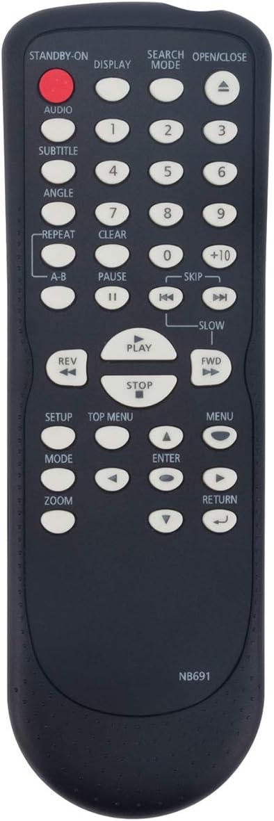 NB691UD NB691 Replacement Remote Control Applicable for Magnavox DVD CD Player MDV2300 MDV2300/F7 MDV3400 MDV3400/F7 DP170FX4...