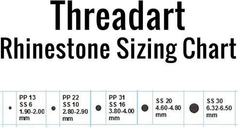 Threadart SS30 (6.5mm) Crystal Hot Fix Rhinestones 1 Gross (144/pkg) Hotfix - Iron on - Hot Fix...