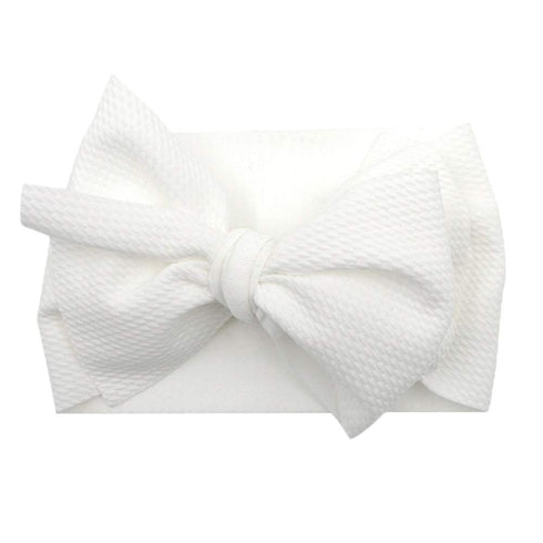 KIDOCHEESE Big Bows Hairbands, 10 Pack - Soft Nylon Hairband with Large Bows for Baby Girls, Newborn Infant Toddlers Kids, Ideal for Securing Hair...