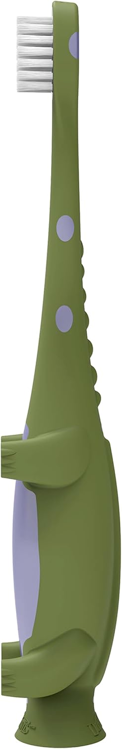 Dr. Brown's Toddler Toothbrush, Dinosaur, Green, 1-Pack...