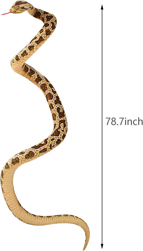 Realistic Animal Stuff Snake, 78 Inch Long Stuffed Animal Plush Snake, Lifelike Snake Stuffed Animals Plush Toy Stuffed Snake Animal Plush Toy Lar...