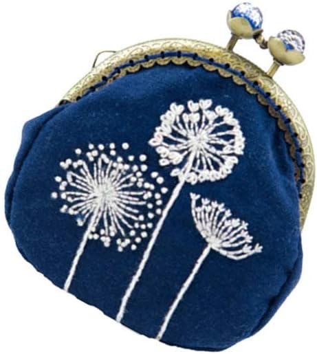1 Set Coin Purse Embroidery Pouch Making Kit Lock Embroidery Tool DIY Coin Bag (Dandelion Style)......