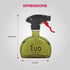 Evo Oil Sprayer Glass, Non-Aerosol for Olive, Cooking Oils, and Vinegars, Green, 6-Ounce Capacity...