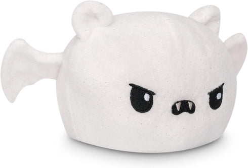 TeeTurtle - The Original Reversible Bat Plushie - Black + White Sparkle - Cute Sensory Fidget Stuffed Animals That Show Your Mood - Perfect for Ha...
