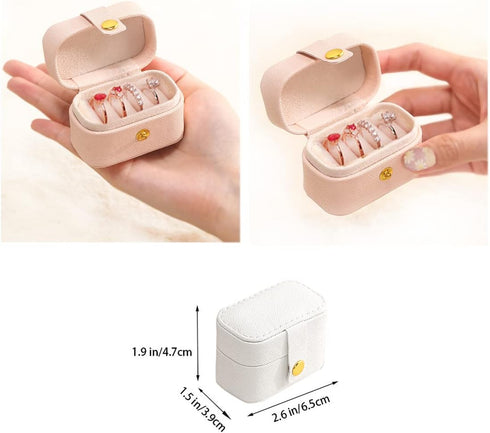 Travel Jewelry Ring Case,Small Jewelry Ring Box,Ring Holder,Mini Travel Jewelry Case Portable Ring Storage Case, for Women Girls, for Travel,Busin...