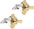 Aeroplane Propeller Cufflinks for Men (Silver & Gold)...