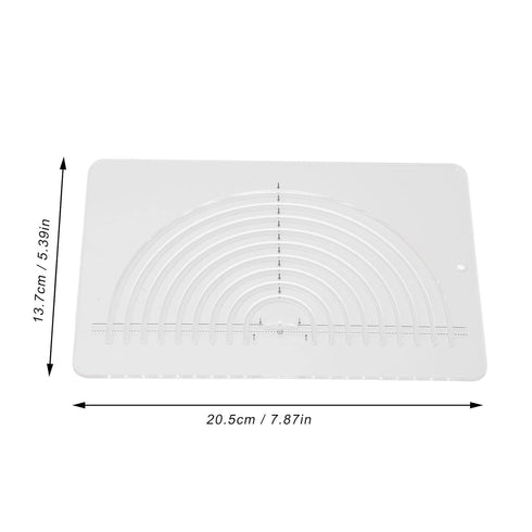 Circle Quilting Ruler Semicircle Clear Acrylic Highly Accurate Wide Application Sewing Measuring Templates Geometric Rulers for Office and School ...
