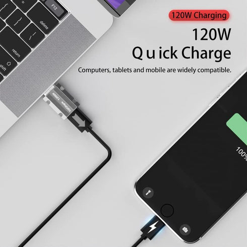 USB C Female to USB 3.1 Male Adapter, Zinc Alloy USB A to Type C Adapter with 10Gbps High-Speed Data Transfer PD 120W Stable Charging for Laptop, ...