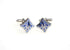Fleur-de-lys Fleur De Lis Blue & White Pair Cufflinks in a Presentation Gift Box & Polishing Cloth (Fleur bld)...