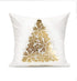 All Smiles Christmas Throw Pillow Covers Cases 16X16 Set of 4 White Gold Decorations Winter Xmas Indoor Home Holiday Décor Velvet Navidad Cushion ...