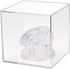 3 Pegs Round Display Easel Stands with Transparent Acrylic Box, Multiple Decoration Storage Case, Small Items Stands for Displaying Collectible St...