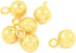 Bezelry 16 Pieces Gold Ball Metal Shank Buttons - 8mm - 5/16 inch (Light Gold)...