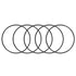 uxcell Nitrile Rubber O-Rings 150mm OD 142mm ID 4mm Width, Metric Sealing Gasket for Automotive Machine Plumbing, Pack of 5...