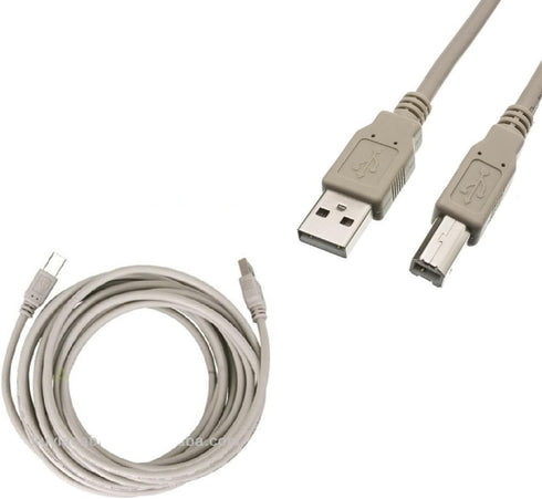 CableVantage 25FT USB 2.0 Printer Scanner Cable, Male to Male, Beige, Compatible with Epson, Dell, Canon, Lexmark, HP...