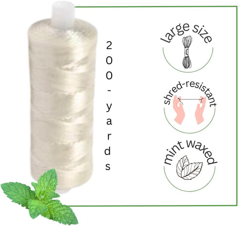 Dental Floss Dispenser - Dental Floss Holder, Dental Floss Dispenser Refillable- Bundled with Dental Floss Refill Spool Mint Waxed- 200 Yards Larg...