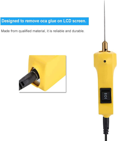 Taidda Mobile Phone LCD Screen Glue Remover, Electric Glue Removal Tool Professional Glue Clean Machine CJ6+ 100-240V US OCA OCA Glue Remover Tool...