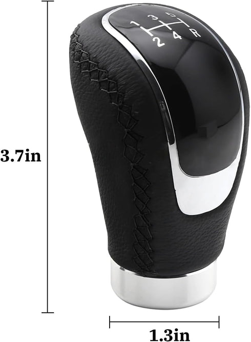 5 Speed Shift Knob, Weighted Manual Gear Shifter Knobs, Leather Gear Shifting Handle, Automotive Manual Universal Transmission, Interior Automatic...