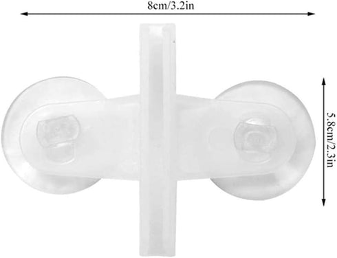 Plastic Aquarium Fish Tank Breeding Separator Glass Suction Cup Divider Sheet Holder Clip 8Pcs Clear...