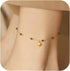 Gold Shell Anklets for Women Waterproof Adjustable Stainless Steel Chain Ankle Bracelet Emerald Tiny Beads Gold Plated Anklet Foot Jewelry...
