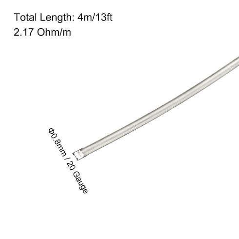 MECCANIXITY 20 Gauge Nichrome 80 Cr20Ni80 Heating Resistance Wire 13ft High Temperature for Electronic Components Repairing...