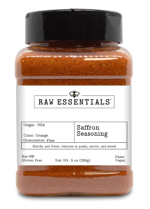 Saffron Seasoning - Earthy and Sweet - Delicious in Paella, Risotto, and Stews - Luxurious Seasoning that is Non GMO, Gluten Free, Paleo and Vegan...