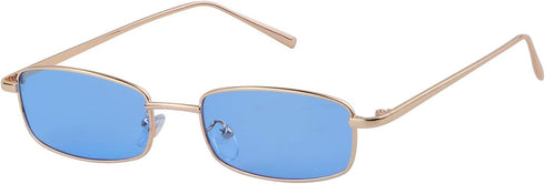 ADE WU Small Narrow Rectangle Sunglasses Womens Mens Retro Y2k 80s 90s UV400 Sunnies...