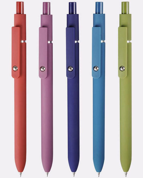 sencoo 5 pack Blue Gel Pens Quick Dry Ink Pens Fine Point Retractable Roller Ball Pens 0.5 mm Smooth Writing Pens Cute Pens Aesthetic pens for Sch...