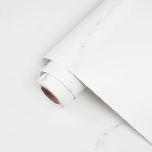 Matte Marble Contact Paper for Countertop Peel and Stick Countertops Waterproof White Contact Paper for Cabinets Granite Wallpaper for Counter Top...