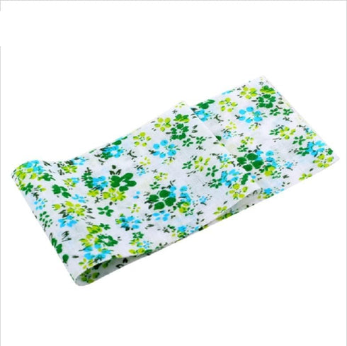 7Pcs Top Green Cotton Craft Fabric Bundle Squares Patchwork DIY Sewing Scrapbooking Quilting Floral Dot Pattern Craft and Hobby Fabric 10" x 10" (...