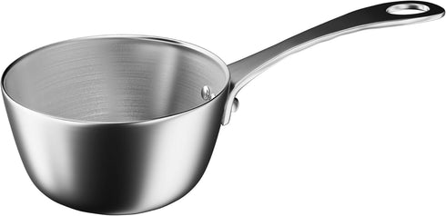 Macevia Mini Sauce Pan,18/8 Stainless Steel Butter Warmer Mini Pan Cooking Sauce Cup with Handle For All Stoves Multipurpose Use for Home Kitchen ...