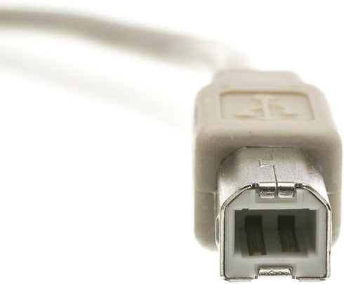 CableVantage 25FT USB 2.0 Printer Scanner Cable, Male to Male, Beige, Compatible with Epson, Dell, Canon, Lexmark, HP...
