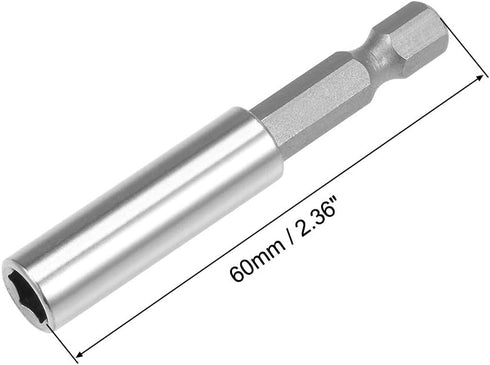 uxcell 5 Pcs 1/4 Inch Hex Shank by 2.36 Inch Magnetic Bit Holder Extension, Quick Release Screwdriver Drill Bit Power Tool...