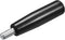 uxcell Revolving Handle Grip, 1Pcs M12x100mm(DxL) Threaded Handwheel Screw Knobs Crank Handle for Industry Lathe Milling Machine...