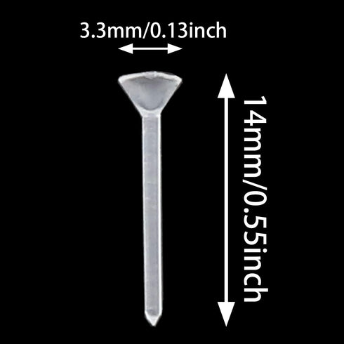 2Packs 150PCS/Pack Micro Landscape Ornaments Pin Stakes Terrarium Bonsai Cactus Moss Landscape Mini Plastic Pin Stakes for Figurines Miniature Fai...