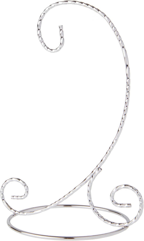 Bard's Twisted Silver Ornament Stand, Small, 7" H x 5.125" W x 5.125" D, Pack of 3...